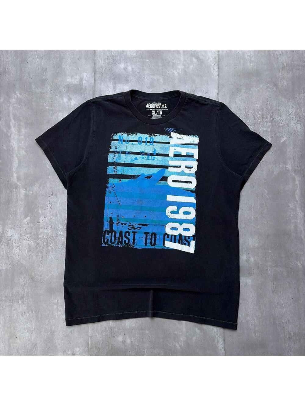 Y2K Black Aeropostale Grunge Gothic Skater T-Shirt